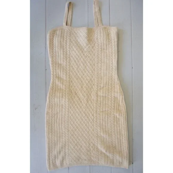 House Of Harlow 1960 Fisherman Cable Knit Sweater Dress, Size L - Picture 1 of 7